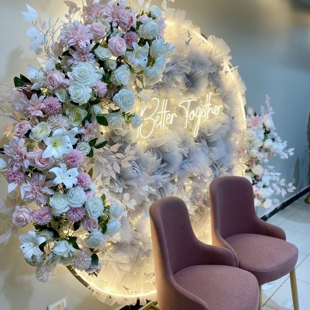 Праздничная зона у стола в Минске